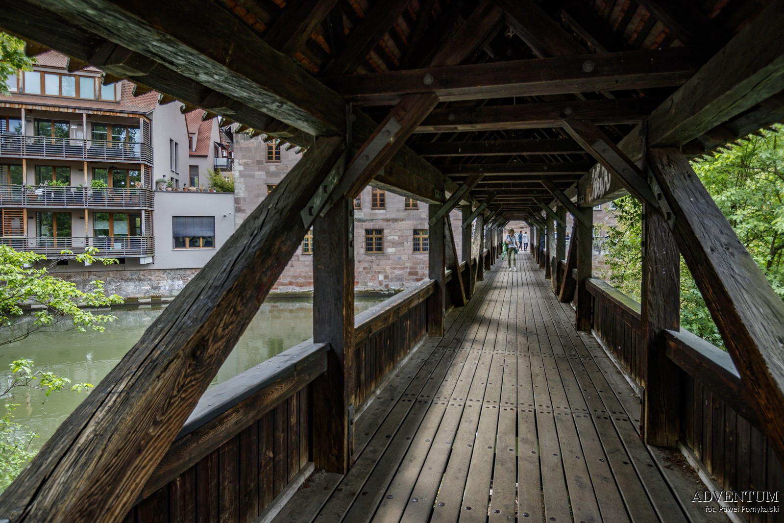 Drewniany most, kładka, Norymberga