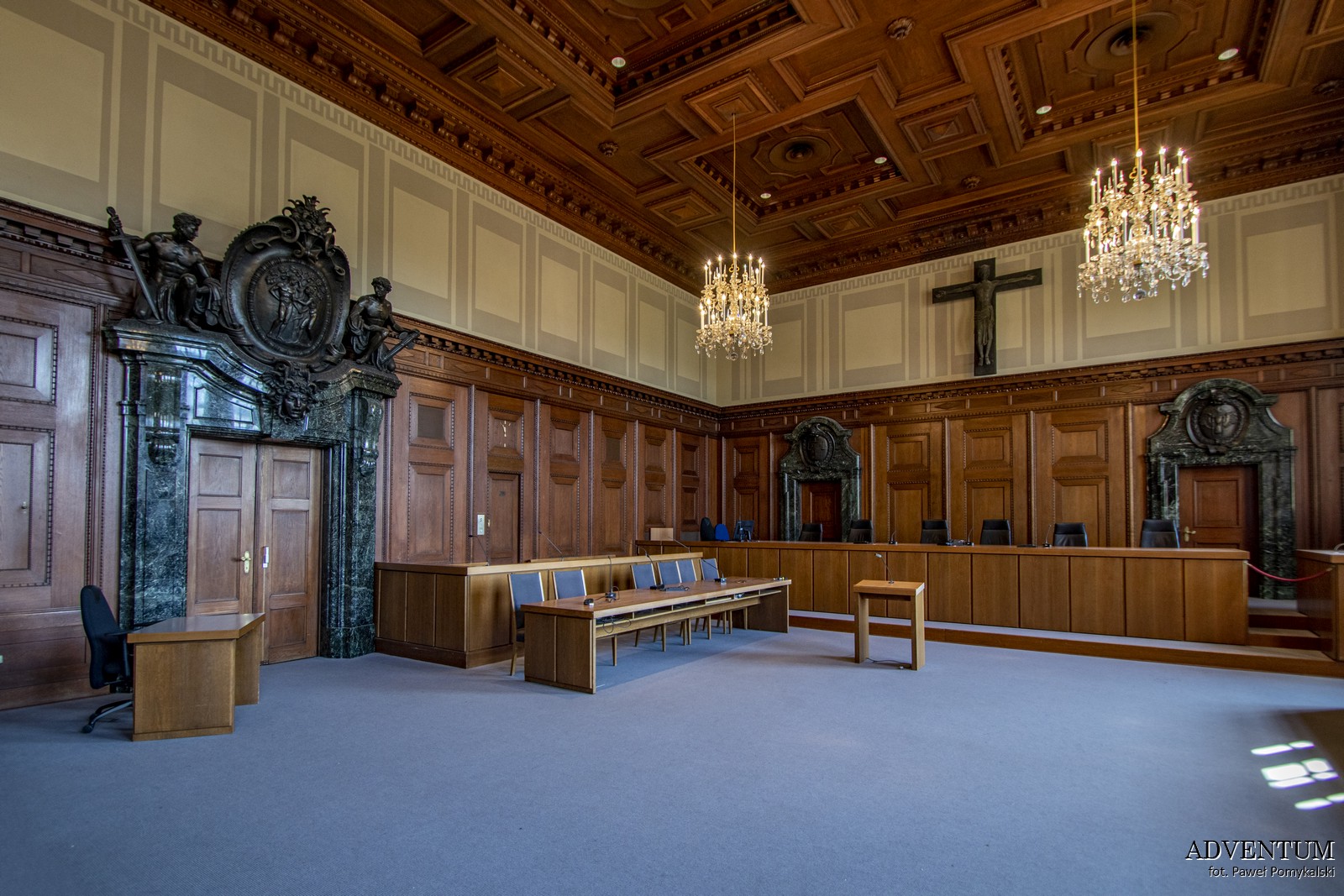 Pałac Sprawiedliwości w Norymberdze, sala rozpraw, atrakcje Norymbergi 